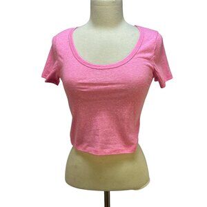 Bozzolo Kids Pink Crop Top T-Shirt M Short Sleeve Casual Lightweight Y2K Stlye